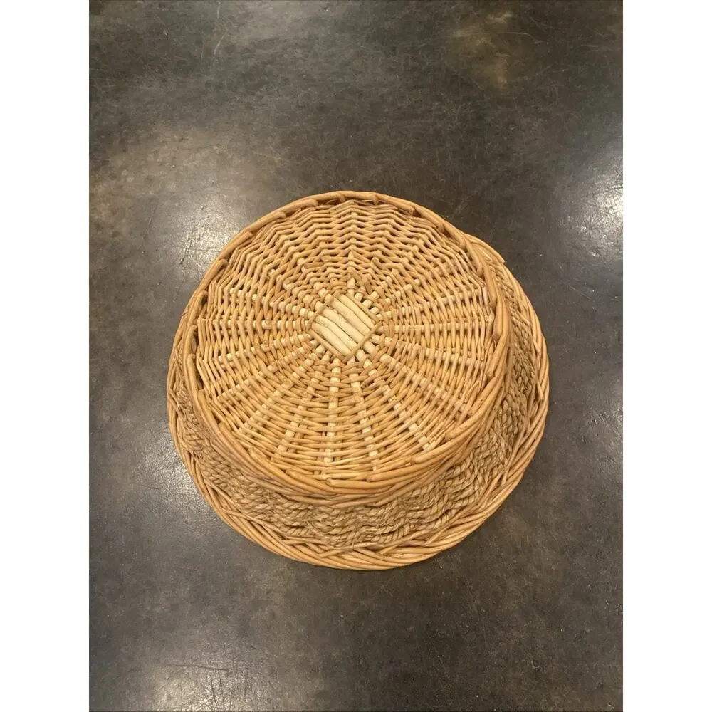 Boho Wicker Round Serving / Display Tray / Platter / Basket - 12